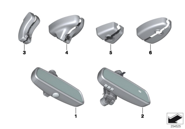 2009 BMW 550i Retrofit, Outside Mirror Diagram