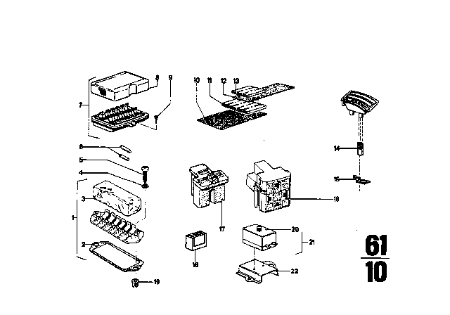 1970 BMW 1602 Fuse Box Diagram