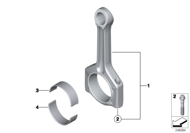 2015 BMW 328i Crankshaft Connecting Rod Diagram