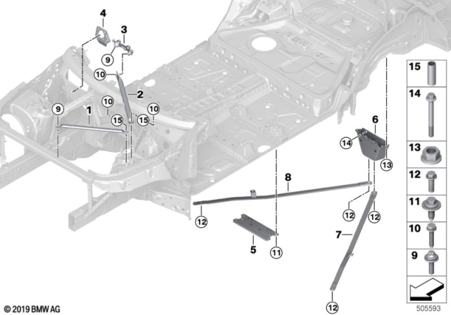 2020 BMW X6 CONNECTING MEMBER, REAR TUNN Diagram for 51717339964