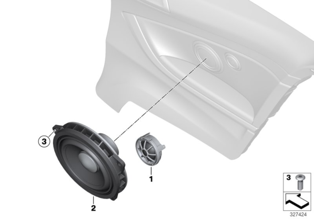 2017 BMW 430i Single Parts, Speaker Diagram