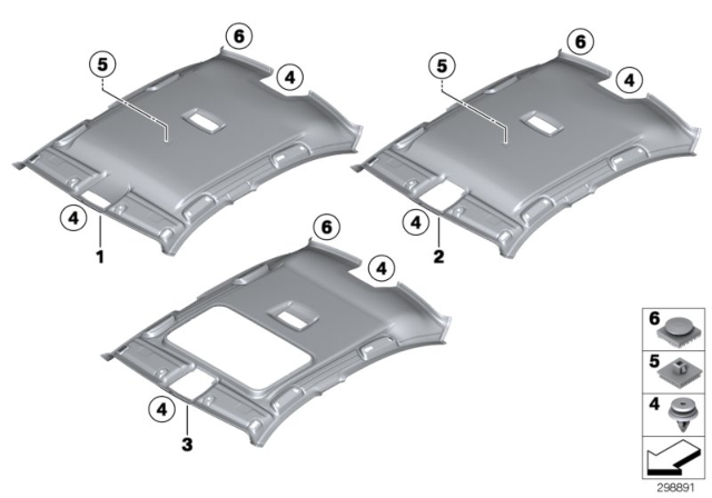 2015 BMW 328i Headlining Diagram