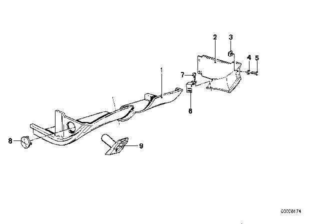 1984 BMW 733i Trim Panel Dashboard Diagram 2