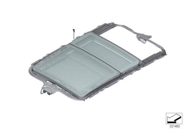 2009 BMW X5 Panorama Glass Roof Diagram 2