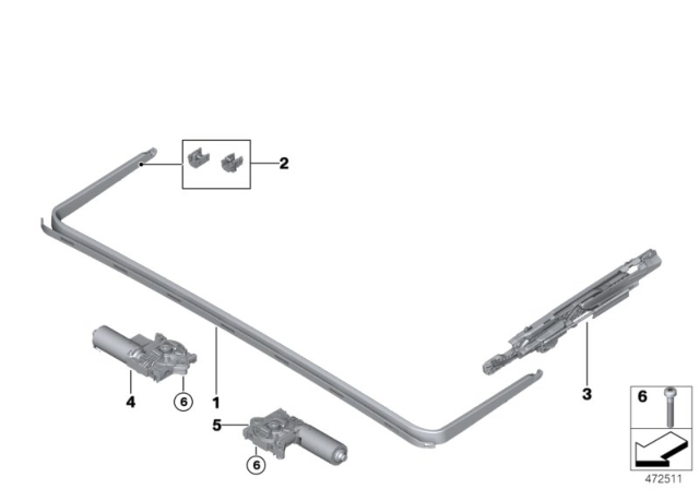 2020 BMW X2 Panorama Glass Roof Diagram 2