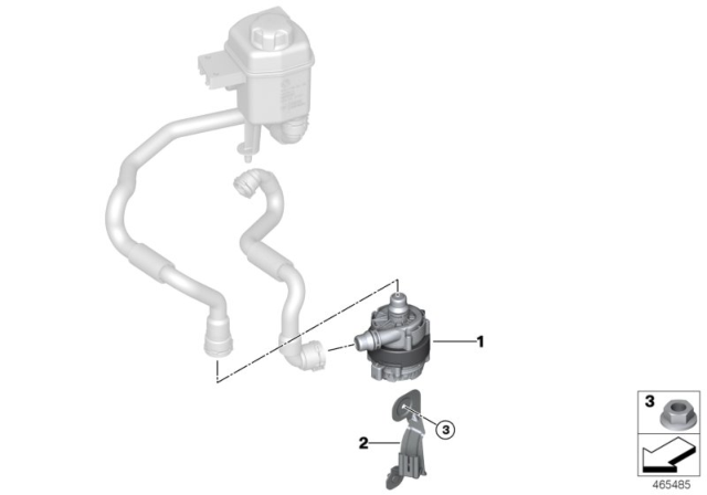 2018 BMW X5 Electric Coolant Water Pump Diagram for 11518602021