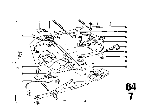1969 BMW 2500 Heater Control Diagram