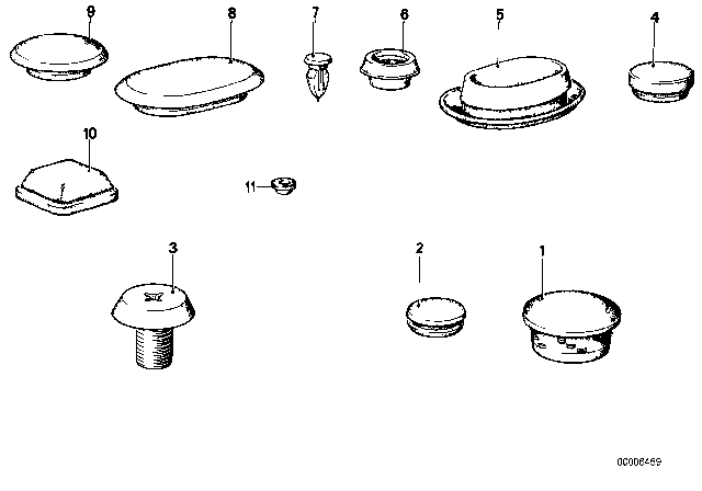 1978 BMW 530i Sealing Cap/Plug Diagram 2