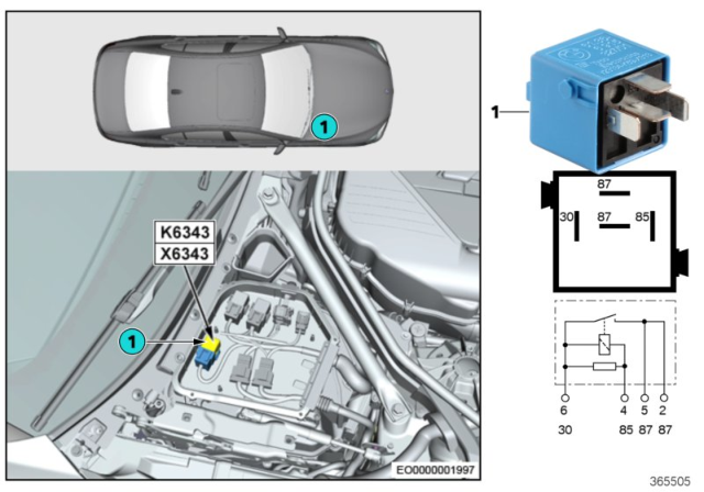 2016 BMW 650i xDrive Relay, Transmission Oil Pump Diagram