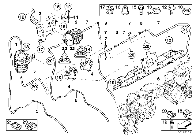 2008 BMW 535i Vacuum Pipe Diagram for 11657565806