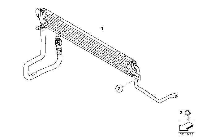 2008 BMW M5 Power Steering Oil Cooler Diagram for 17112282652