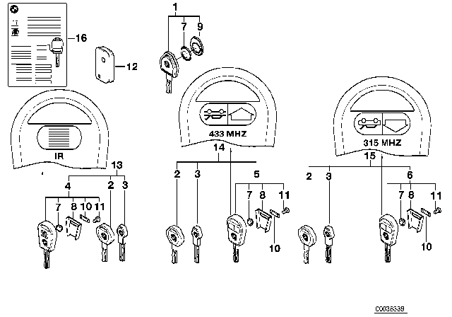 2005 BMW 325Ci Radio Remote Control Diagram 1