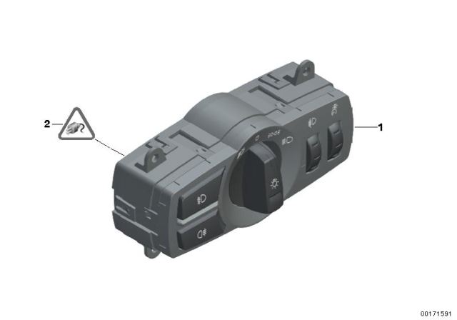 2013 BMW X3 Control Element Light Diagram 2