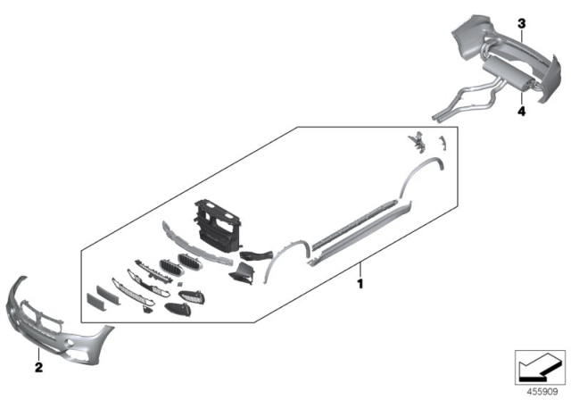 2015 BMW X5 Retrofit, M Aerodynamic Kit Diagram