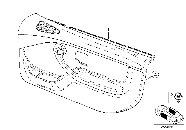 1999 BMW Z3 Door Trim Panel Diagram