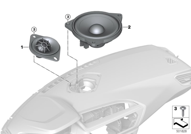 2020 BMW Z4 Individual Parts Speaker Diagram