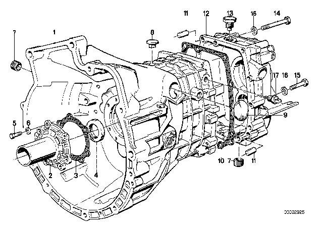 1985 BMW 318i Hex Bolt Diagram for 23311224582