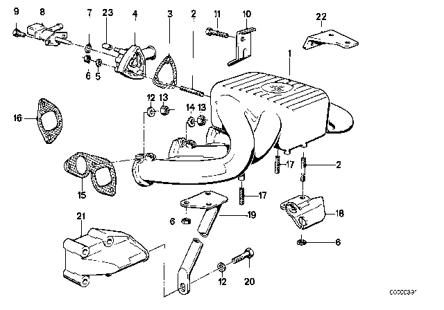 1985 BMW 318i Intake Manifold System Diagram