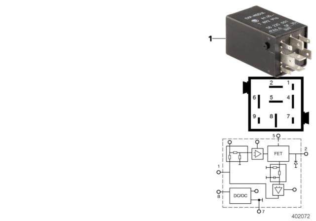 2002 BMW M5 Relay, Fuel Pump Diagram 3