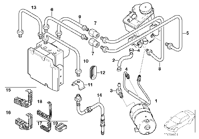 2003 BMW 325xi Pipe Diagram for 34326761169