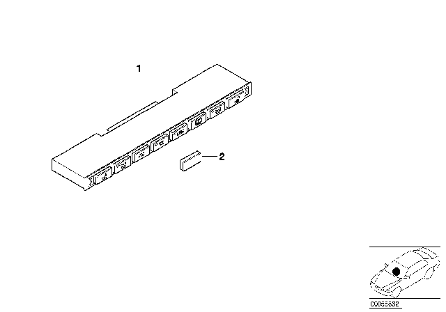 1998 BMW 740iL Switch Unit, Centre Console Diagram