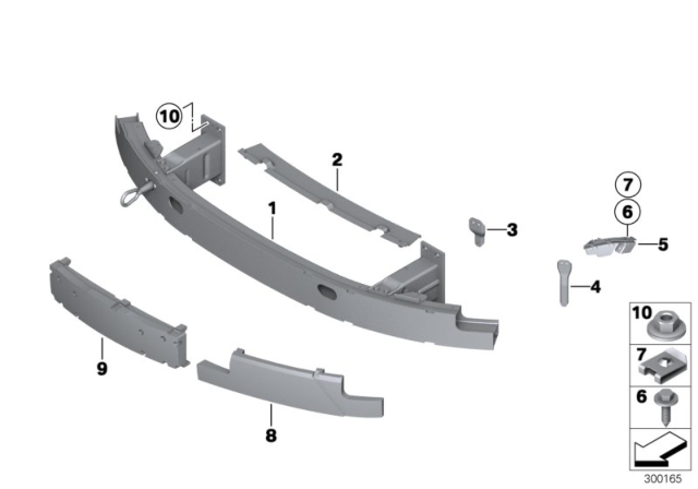 2006 BMW 650i Bracket Exterior Diagram for 51117076921