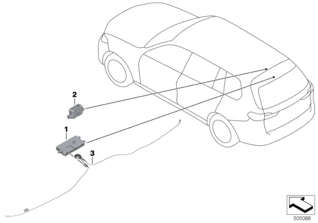 2019 BMW X5 Individual Parts Aerial Diversity Amplifier Diagram