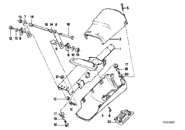 1986 BMW 528e Steering Column - Tube / Trim Panel Diagram 4