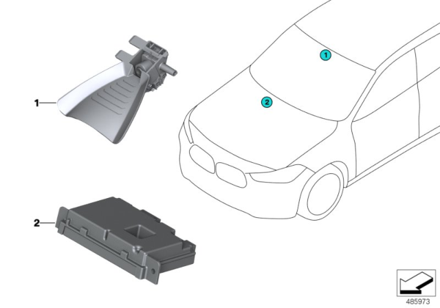 2019 BMW X2 KAFAS CAMERA Diagram for 66517943531