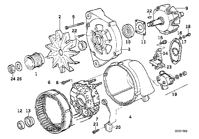 1993 BMW 750iL Screw Diagram for 52208181908