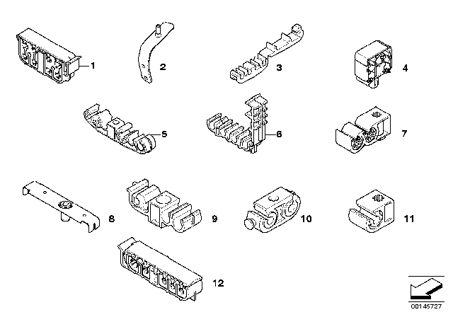 2010 BMW 650i Brake Pipe Rear / Mounting Diagram