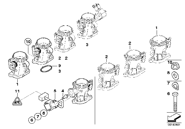 2009 BMW M3 Throttle Housing Assy Diagram