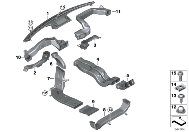 2018 BMW X6 Air Channel Diagram