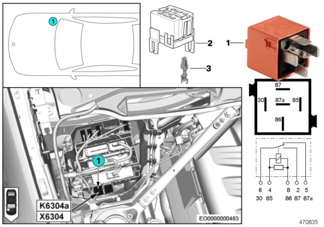 2011 BMW M3 Relay, Secondary Air Pump Diagram