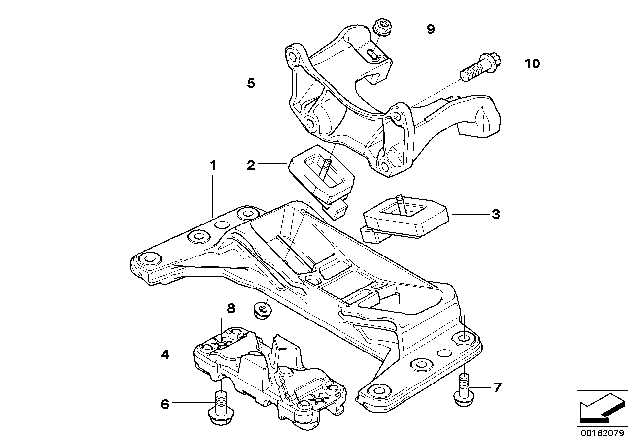 2008 BMW 528i Gearbox Suspension Diagram