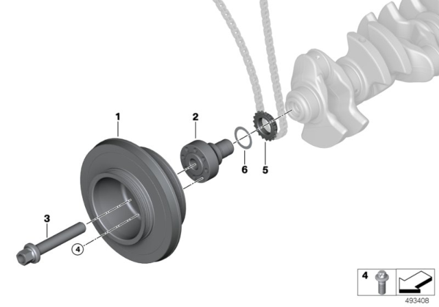 2018 BMW M4 Belt Drive-Vibration Damper Diagram