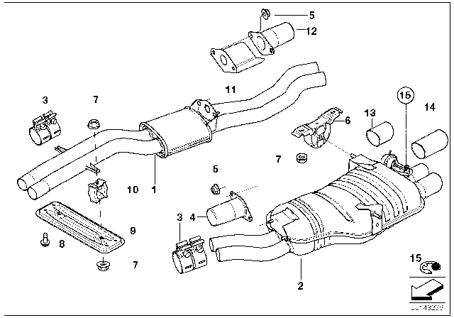 2004 BMW 325i Vibration Absorber Diagram for 18107515325