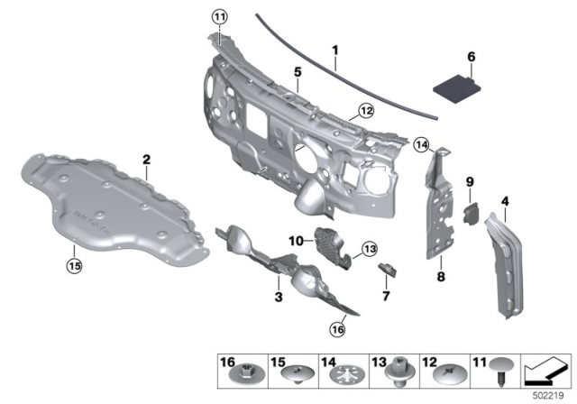2020 BMW 228i xDrive Gran Coupe Sound Insulating Diagram 1