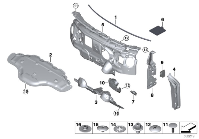 2020 BMW M235i xDrive Gran Coupe SOUND INSULATING ENGINE HOOD Diagram for 51477444978