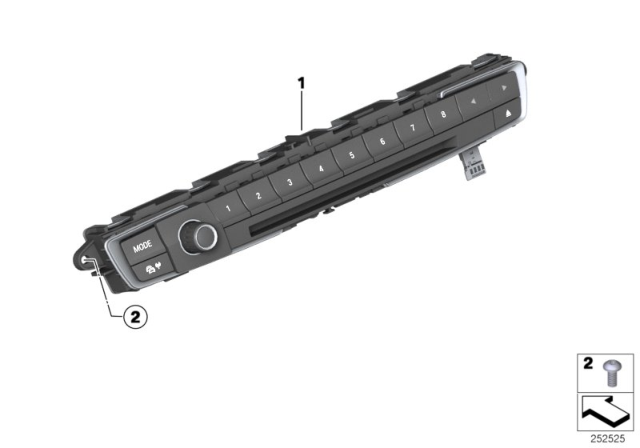 2016 BMW M4 Operating Unit, Audio Fbm Chrome Diagram for 61316814188