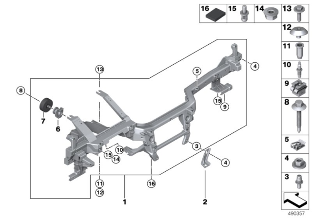 2020 BMW 840i Gran Coupe Carrier Instrument Panel Diagram