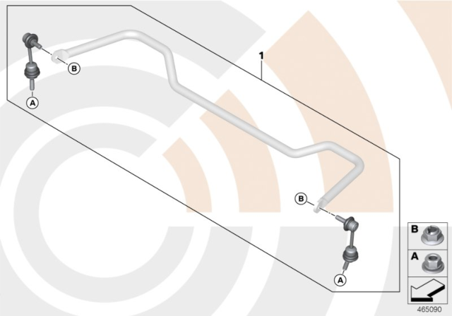 2012 BMW X5 Repair Kit, Anti-Roll Bar Links Diagram 2