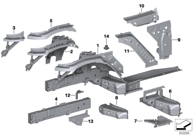2020 BMW Z4 ENGINE SUPPORT RIGHT Diagram for 41107423326
