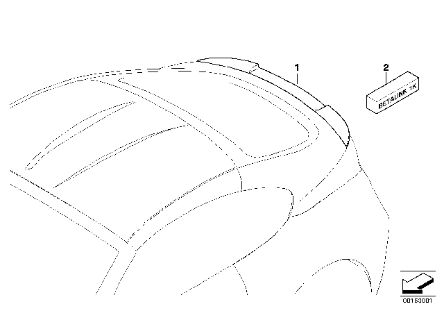 2007 BMW Z4 Rear Spoiler Diagram for 51710414770