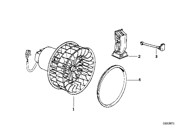 1995 BMW 318ti Blower Resistor Diagram for 64118390241