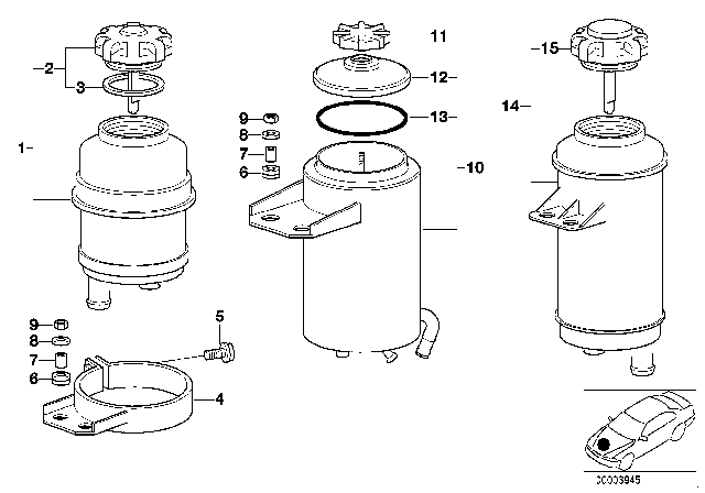 1997 BMW 750iL Oil Carrier / Single Parts Diagram