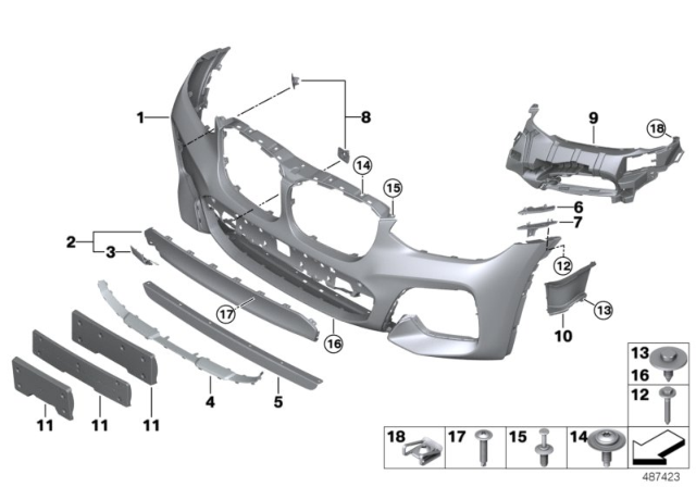 2019 BMW X4 Air Curtain Right Diagram for 51118065150