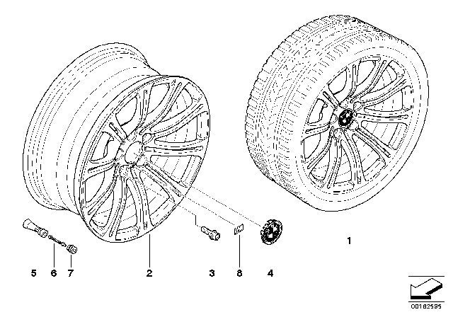 2011 BMW M3 BMW LA Wheel, M Double Spoke Diagram 1