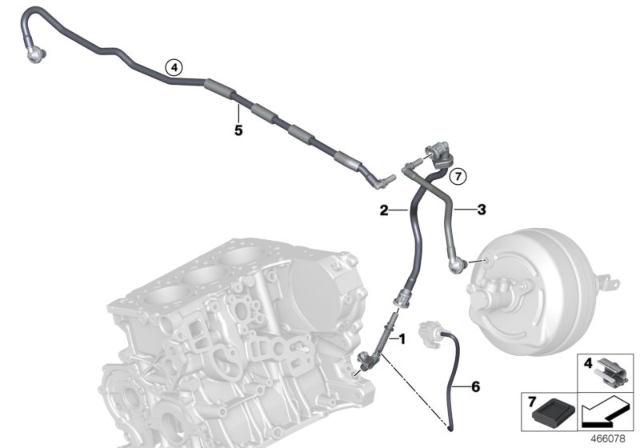 2018 BMW X3 Vacuum Line, Brake Servo Diagram