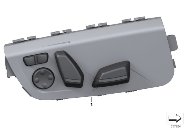 2015 BMW M4 Switch, Seat Adjustment Diagram 1